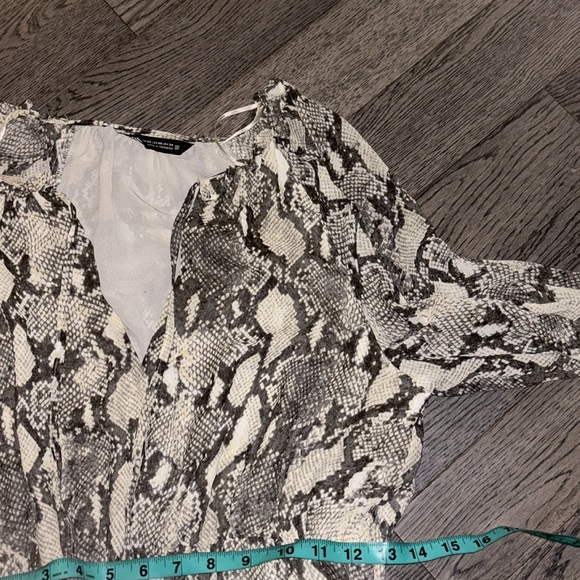 ZARA Long Midi Maxi Animal Print dress Size XS - Picture 7 of 14